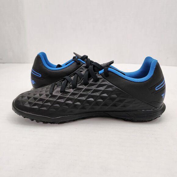 Nike Tiempo Legend 8 Club TF AT6109-090 Turf Soccer Shoes Men's Size 5 Black - Picture 3 of 11